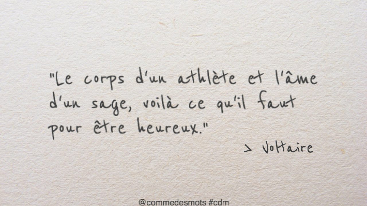 Le Corps D Un Athlete Et L Ame D Un Sage Comme Des Mots