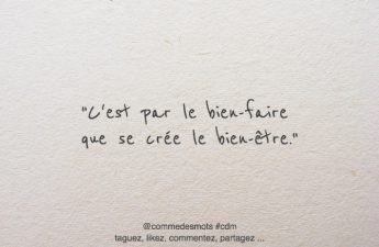 Le bien-faire, bien-être