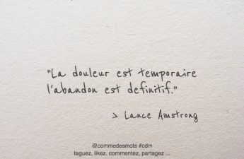 La douleur est temporaire