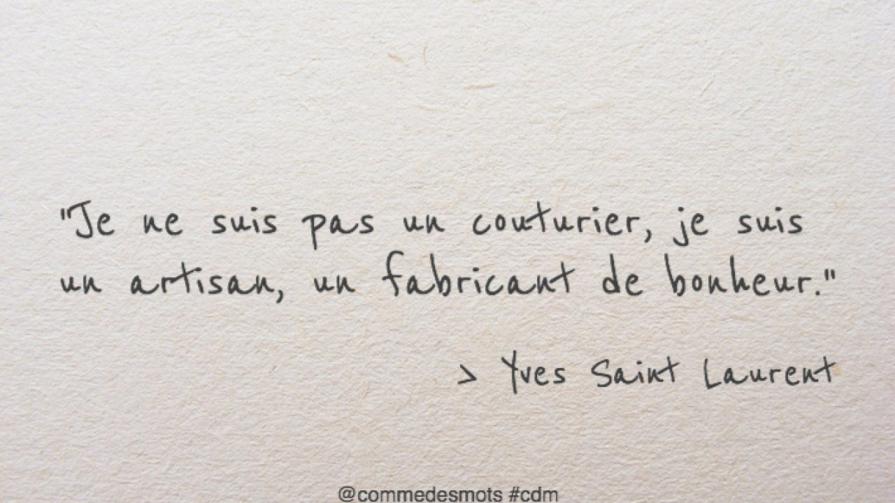 Fabricant De Bonheur Comme Des Mots