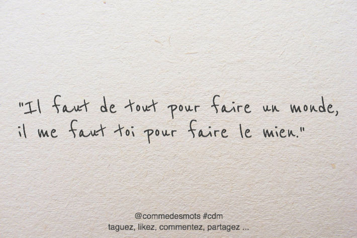 citation faire un monde