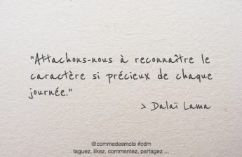Le caractère si précieux de chaque journée