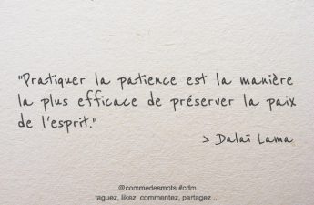 citation patience / paix