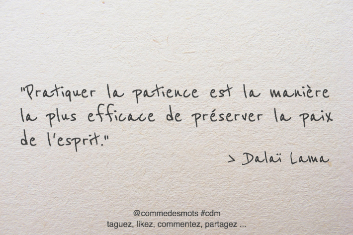 citation patience / paix