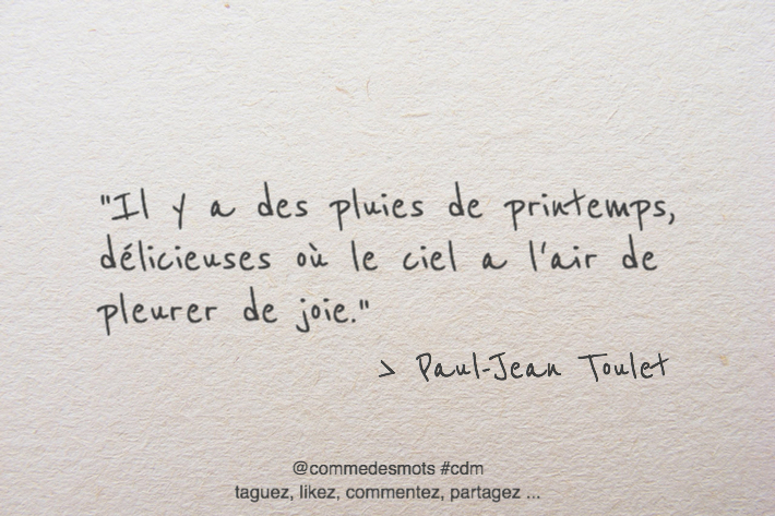 citation pluies de printemps