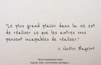 Réaliser ce que les autres vous pensent incapables de réaliser