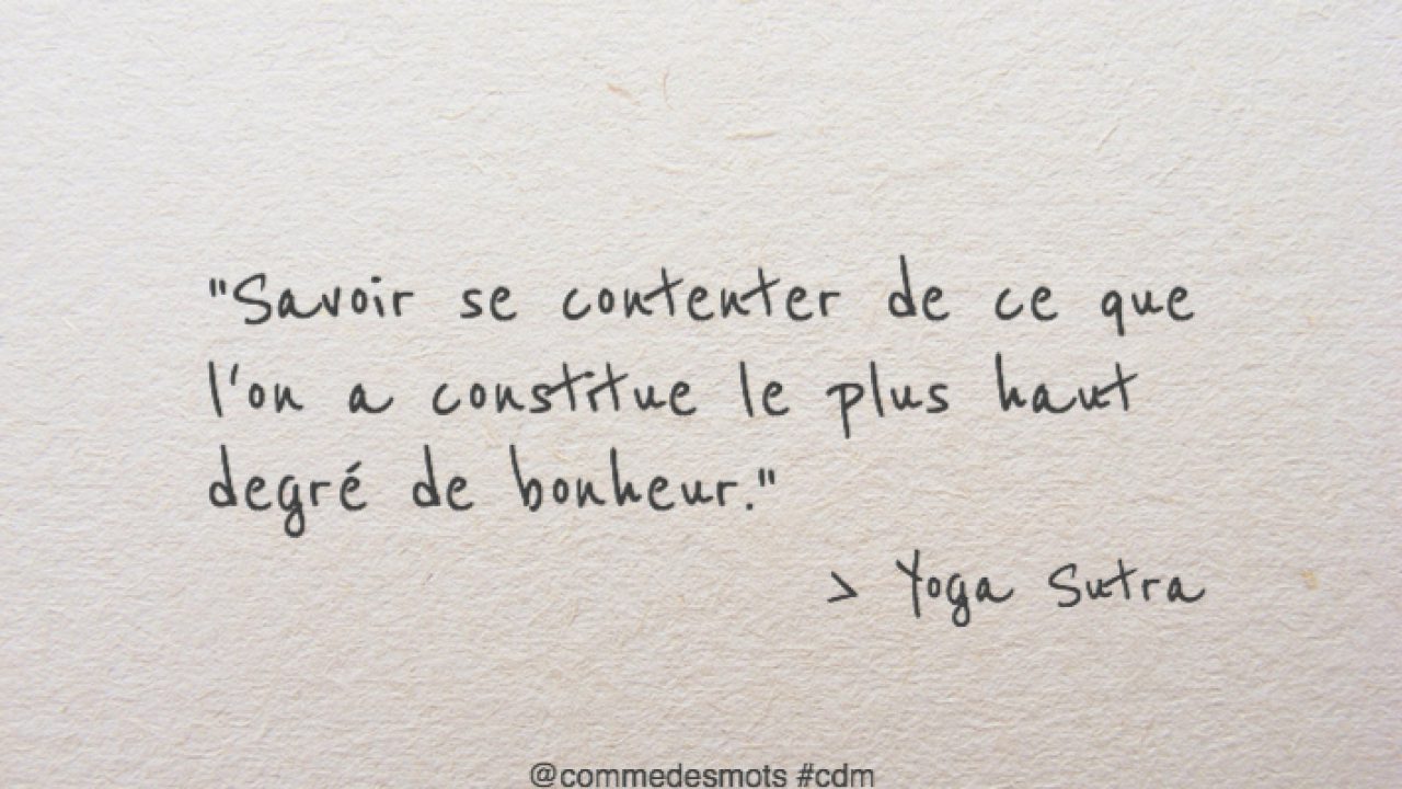 Se Contenter De Ce Que L On A Comme Des Mots