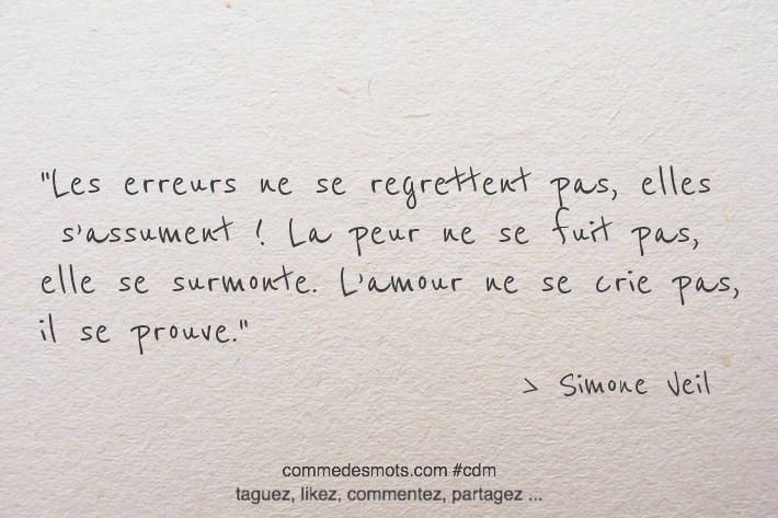 L’amour ne se crie pas, il se prouve.