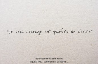 Le vrai courage