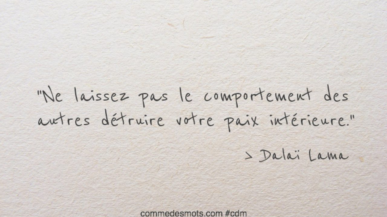 Ne Laissez Pas Le Comportement Des Autres A Mediter Comme Des Mots
