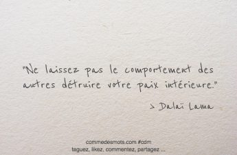 Ne laissez pas le comportement des autres