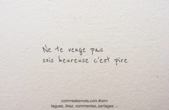 Ne te venge pas