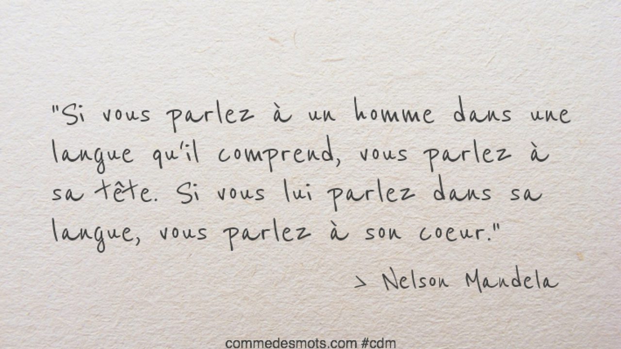 Si Vous Parlez A Un Homme Dans Une Langue Offrir Recevoir Comme Des Mots