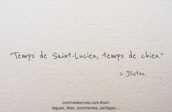Temps de Saint-Lucien, temps de chien