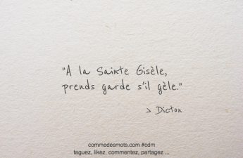 A la Sainte Gisèle, prends garde s'il gèle
