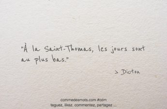 À la Saint-Thomas