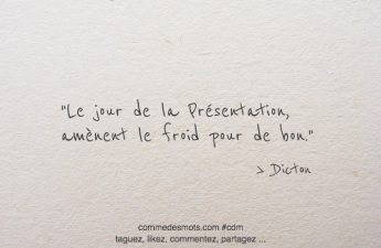 Le jour de la Présentation