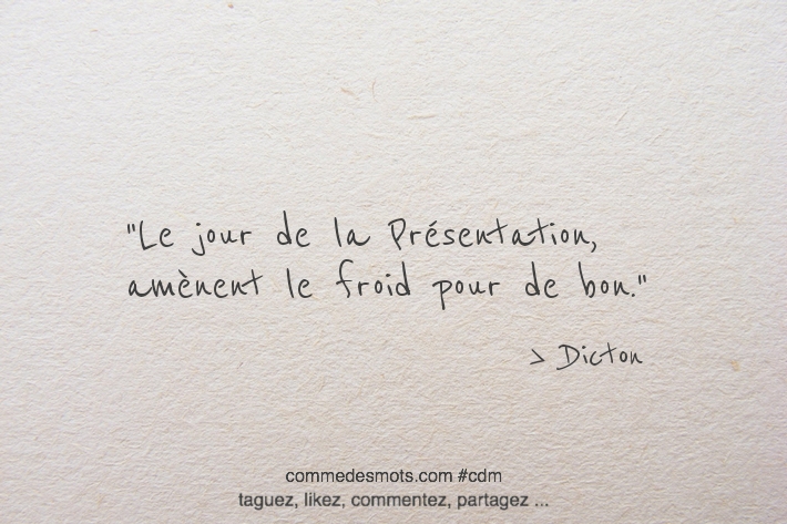 Le jour de la Présentation