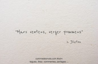 Mars venteux, verger pommeux.