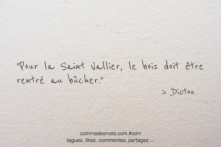 Pour la Saint Vallier