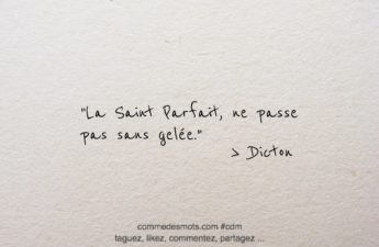 Dicton du 18 avril jour de la Saint Parfait : "La Saint Parfait, ne passe pas sans gelée."