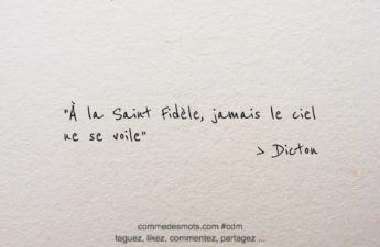 Dicton du 24 avril jour de la Saint Fidèle : "À la Saint Fidèle, jamais le ciel ne se voile"