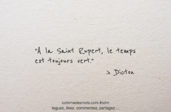 Dicton du 27 mars : A la Saint Rupert, le temps est toujours vert."