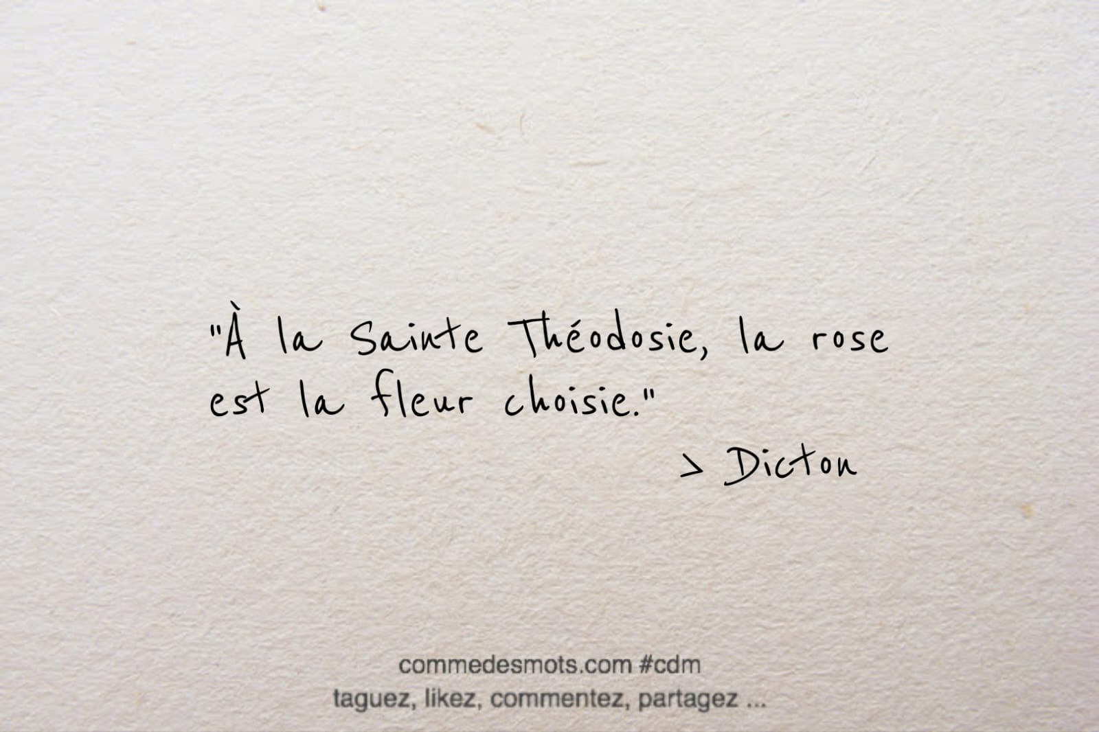 Dicton du 2 avril jour de la Sainte Théodosie