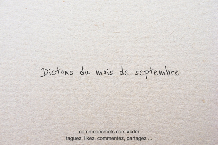 Dictons de septembre