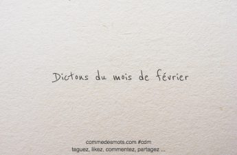 dictons du mois de février