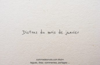 dictons du mois de janvier