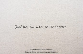 Dictons du mois de décembre