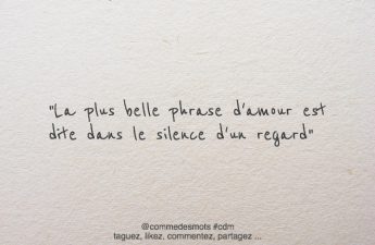 La plus belle phrase d’amour